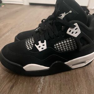 Jordan retro 4 black & white Noir